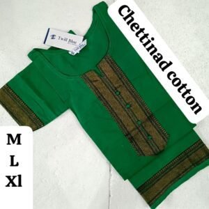 Emerald Green Chettinad Cotton Chudi Tops
