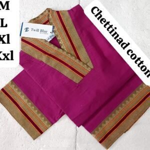 Magenta Pink Chettinad Cotton Chudi Tops