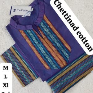 Purple Violet  Chettinad Cotton Chudi Tops